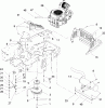 Zerto-Turn Mäher 74162 (Z148) - Toro Z Master Mower, 44" SFS Side Discharge Deck (SN: 240003001 - 240999999) (2004) Ersatzteile ENGINE, CLUTCH AND MUFFLER ASSEMBLY