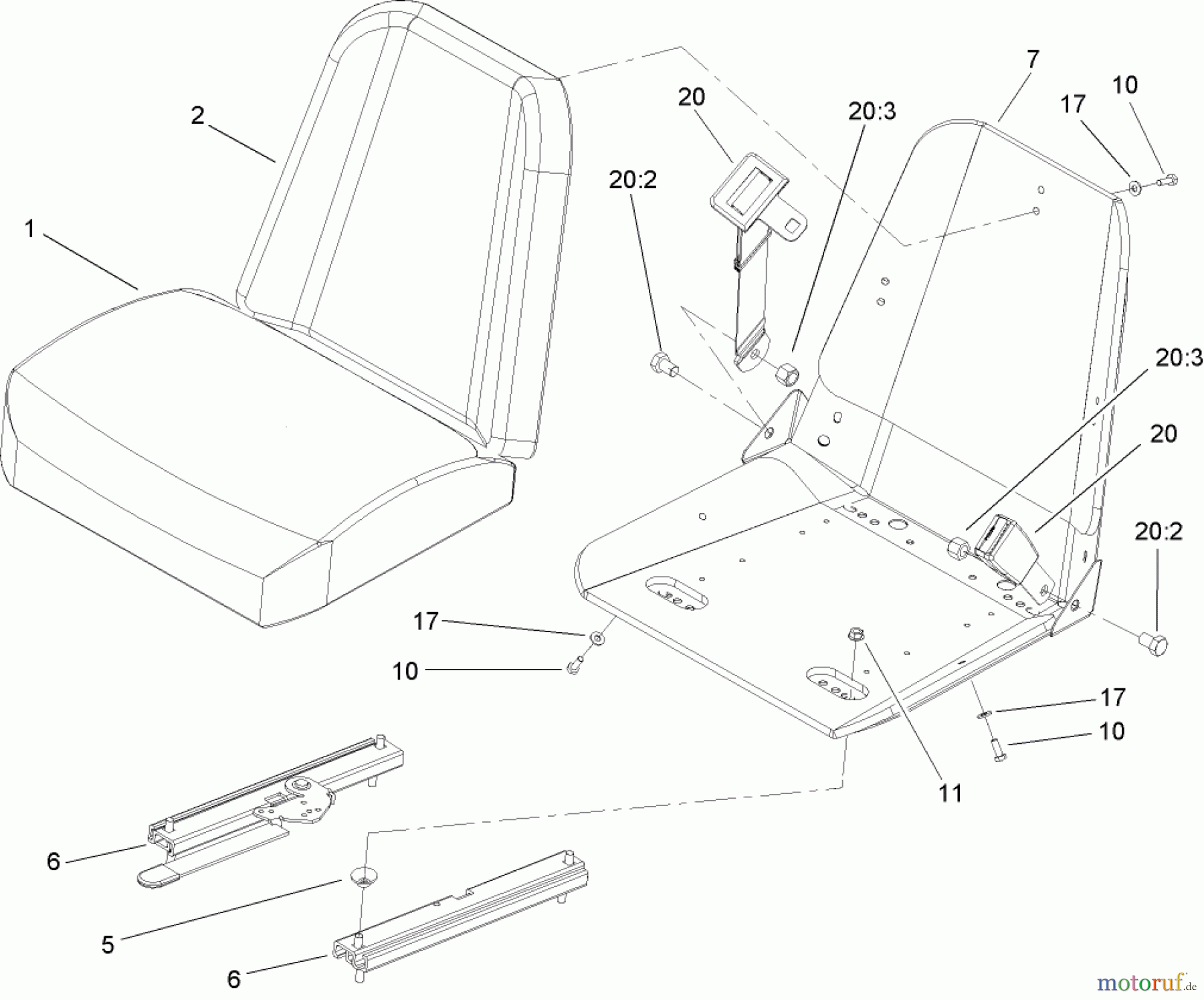  Zerto-Turn Mäher 74162 (Z148) - Toro Z Master Mower, 44