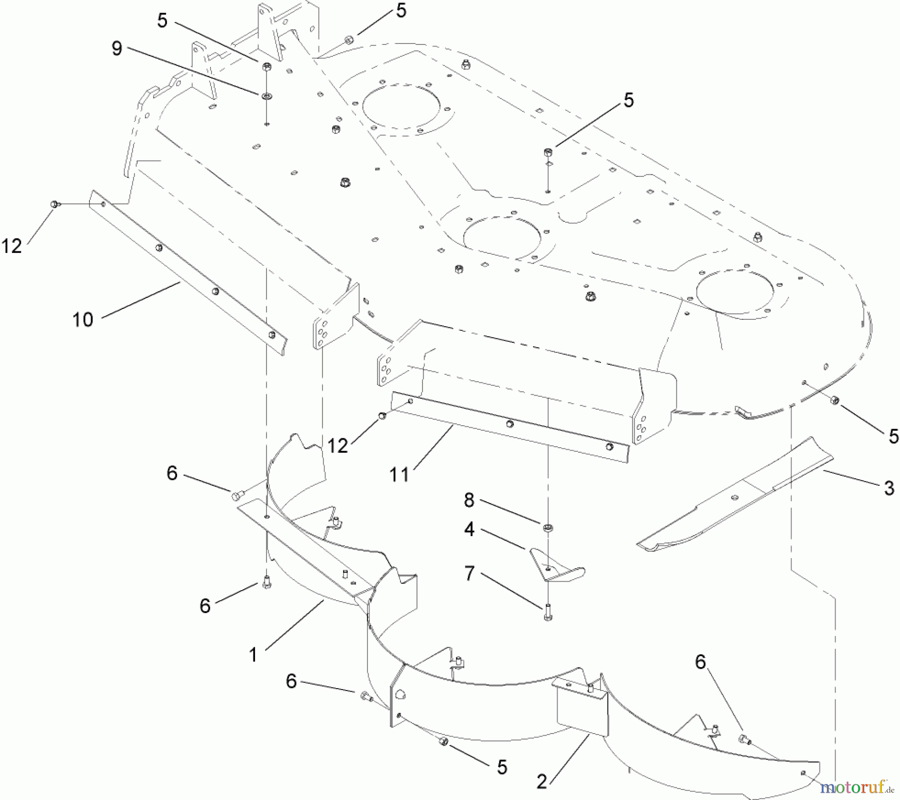  Zerto-Turn Mäher 74167TE (Z153) - Toro Z Master Mower, 132cm SFS Side Discharge Deck (SN: 240000001 - 240999999) (2004) RECYCLER ASSEMBLY