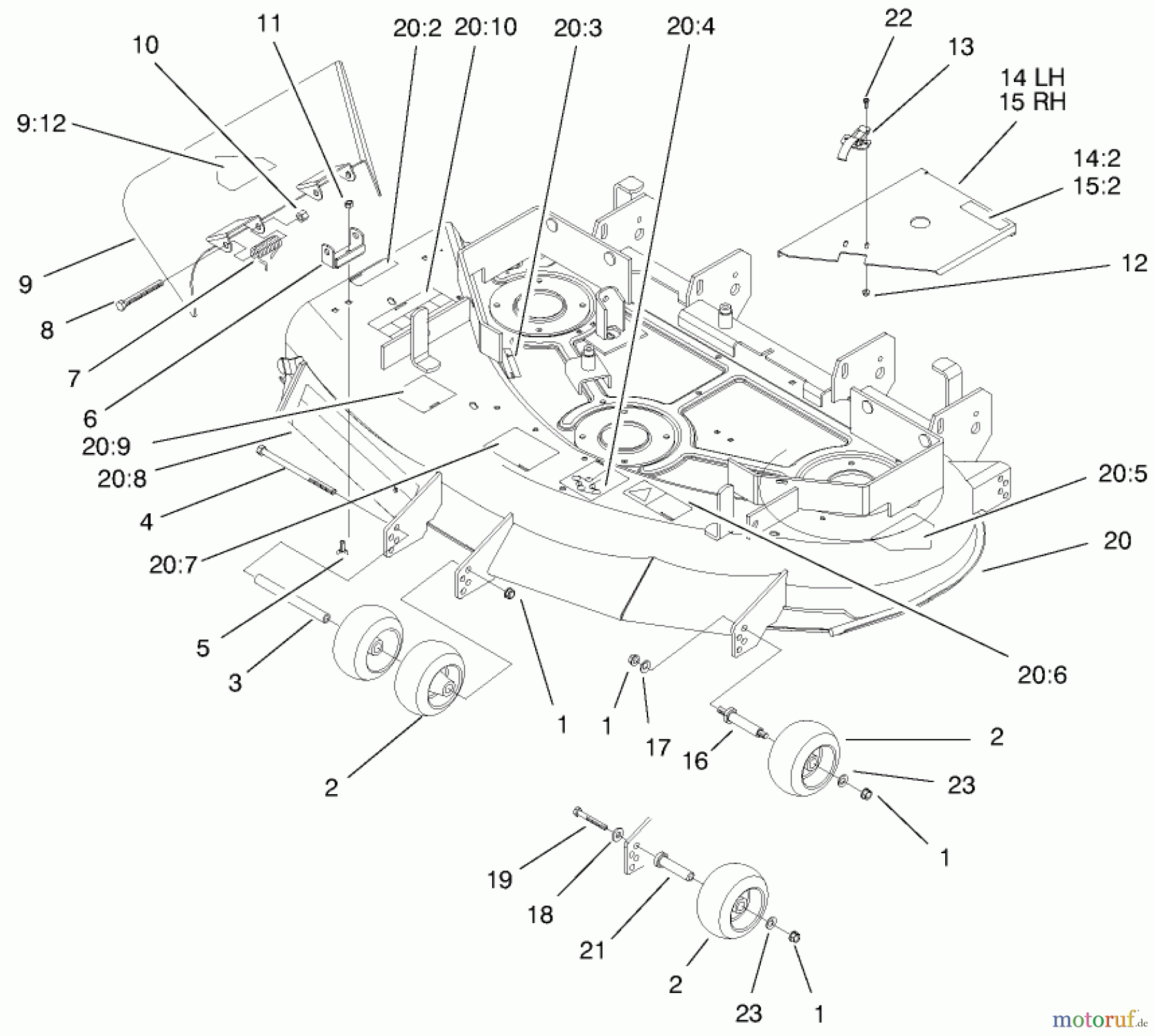  Zerto-Turn Mäher 74170 (Z147) - Toro Z Master Mower, 44