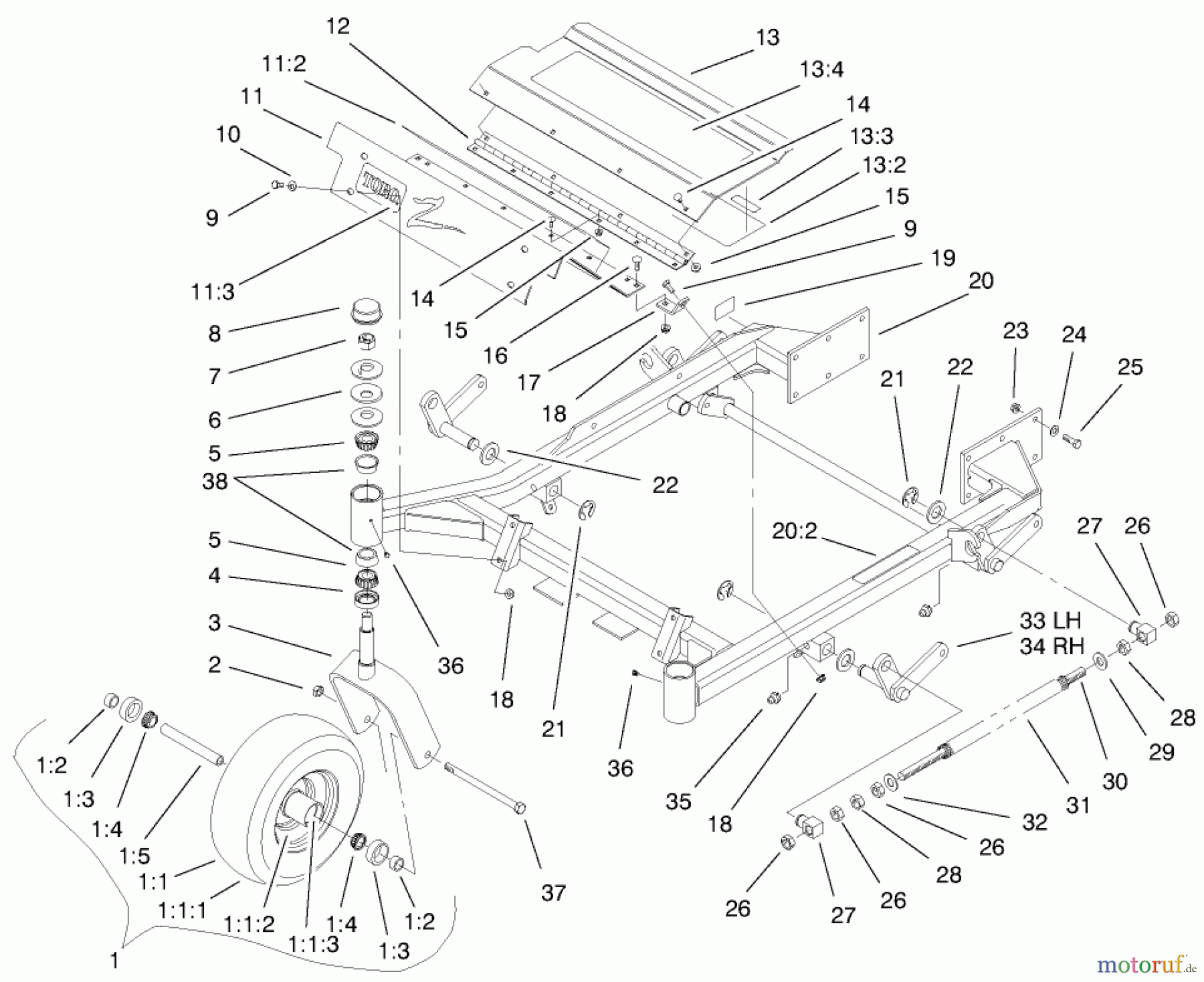  Zerto-Turn Mäher 74170 (Z147) - Toro Z Master Mower, 44