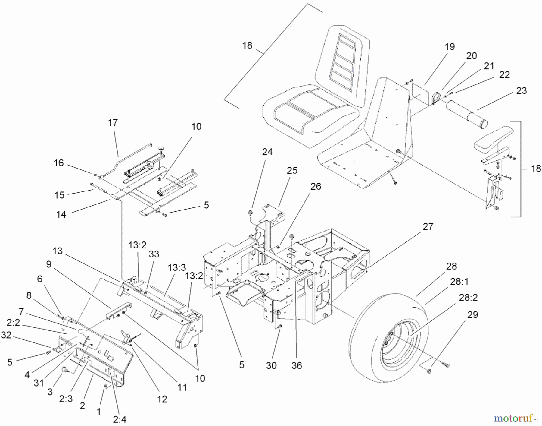  Zerto-Turn Mäher 74170 (Z147) - Toro Z Master Mower, 44