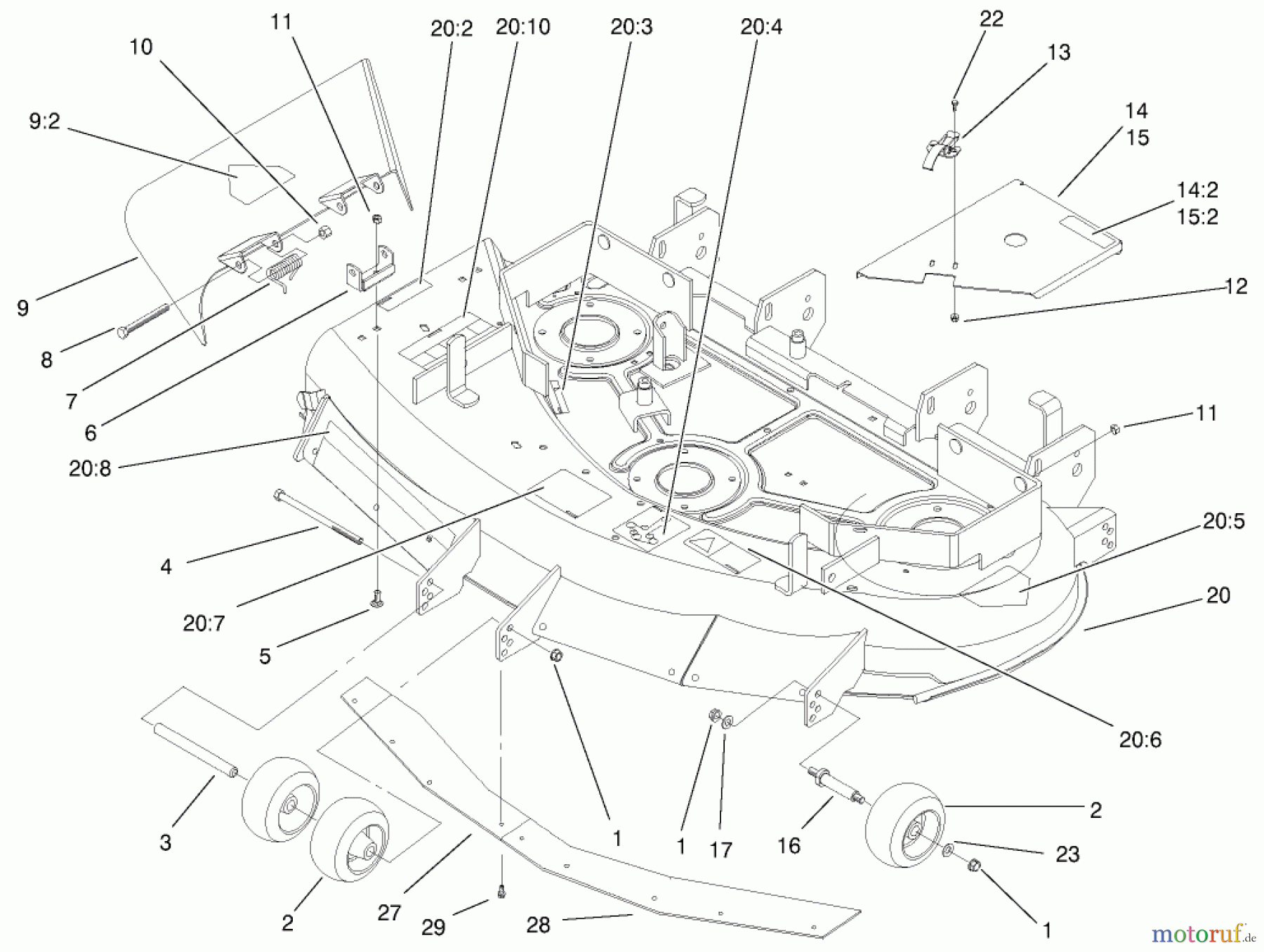  Zerto-Turn Mäher 74171 (Z150) - Toro Z Master Mower, 44