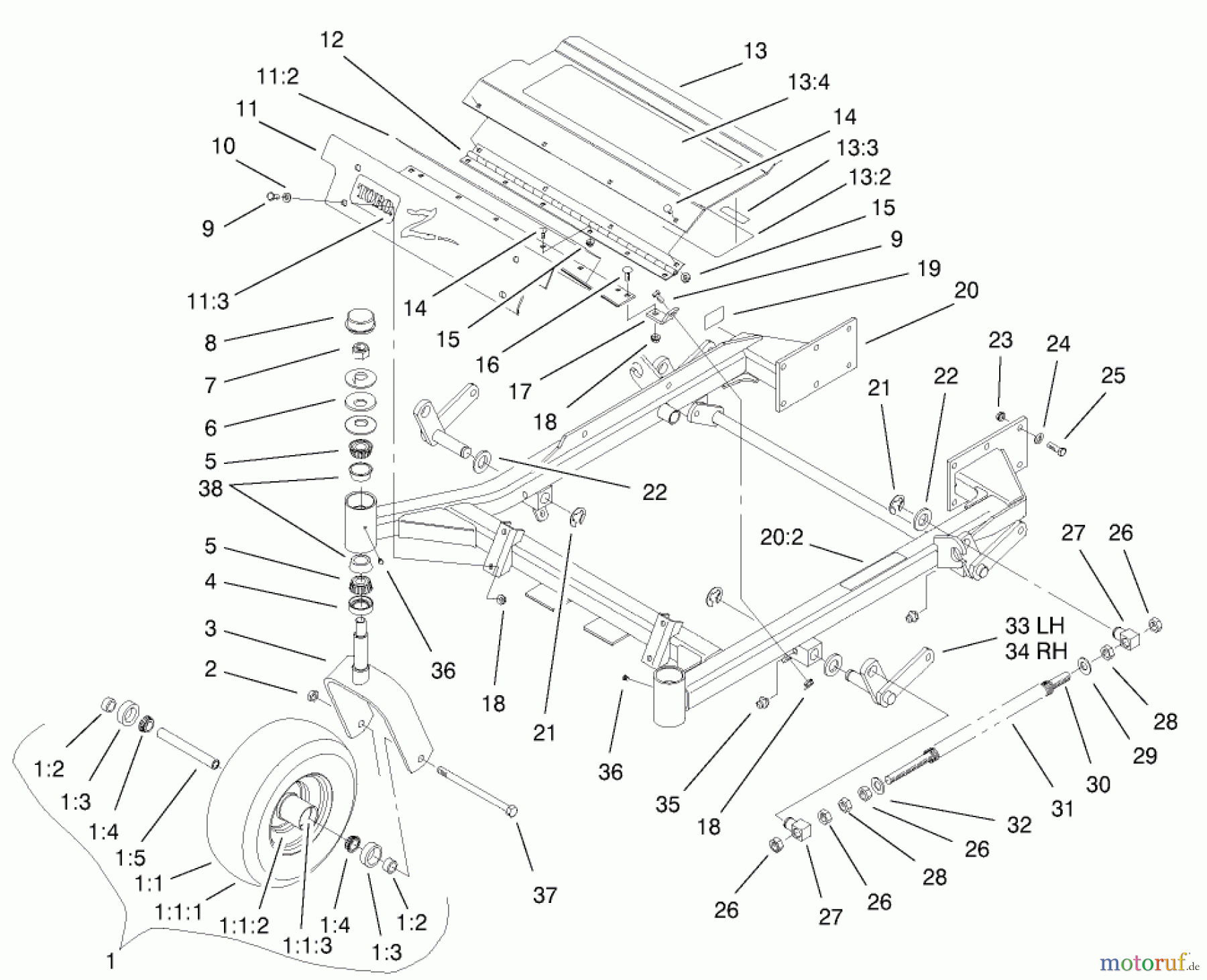  Zerto-Turn Mäher 74174 (Z153) - Toro Z Master Mower, 52