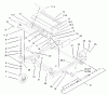 Zerto-Turn Mäher 74176 (Z147) - Toro Z Master Mower, 44" SFS Side Discharge Deck (SN: 230006001 - 230007000) (2003) Ersatzteile FRONT FRAME ASSEMBLY