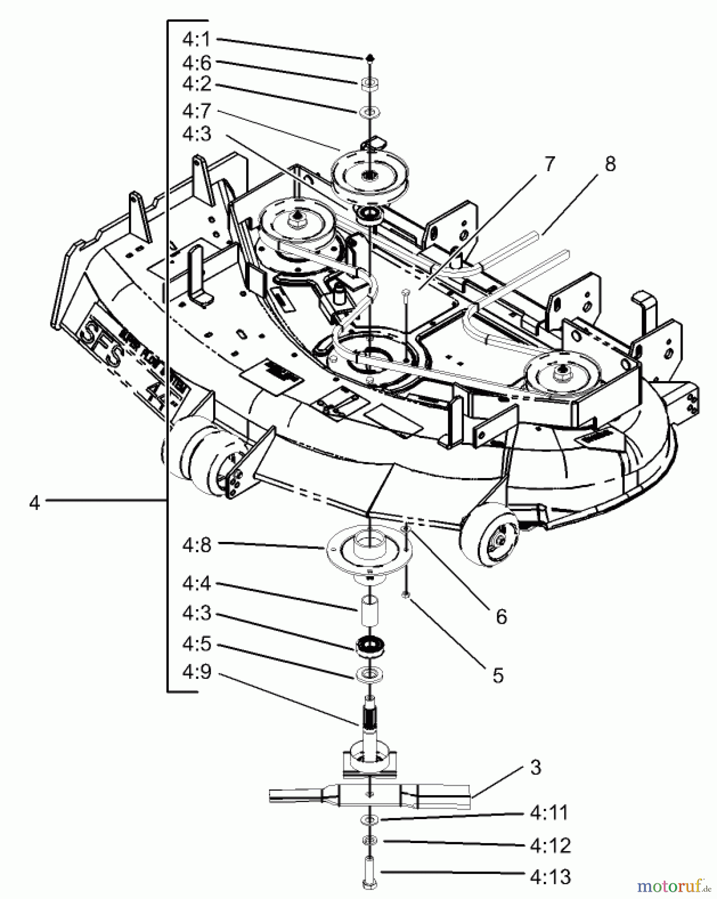  Zerto-Turn Mäher 74176 (Z147) - Toro Z Master Mower, 44