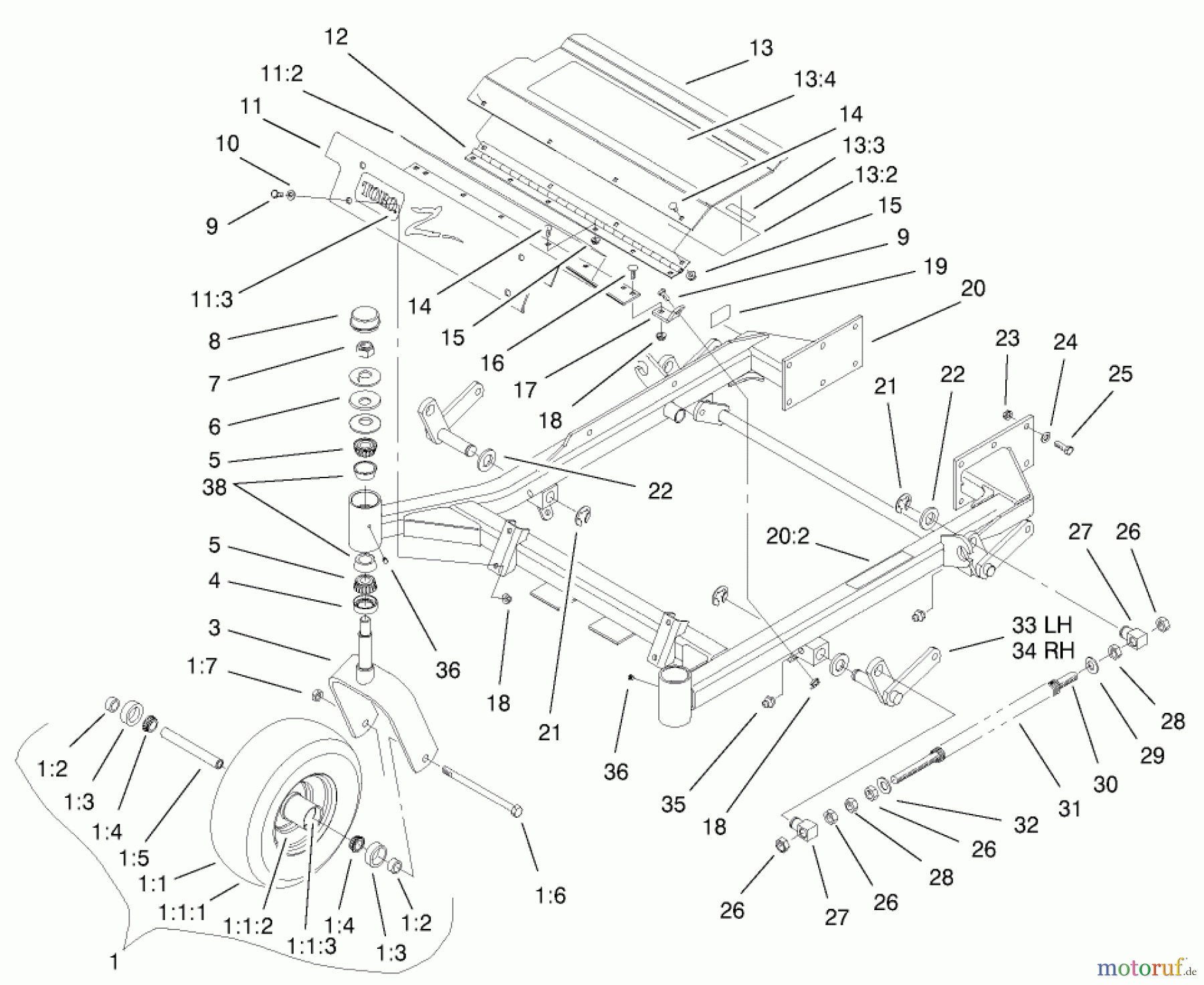  Zerto-Turn Mäher 74177 (Z150) - Toro Z Master Mower, 44