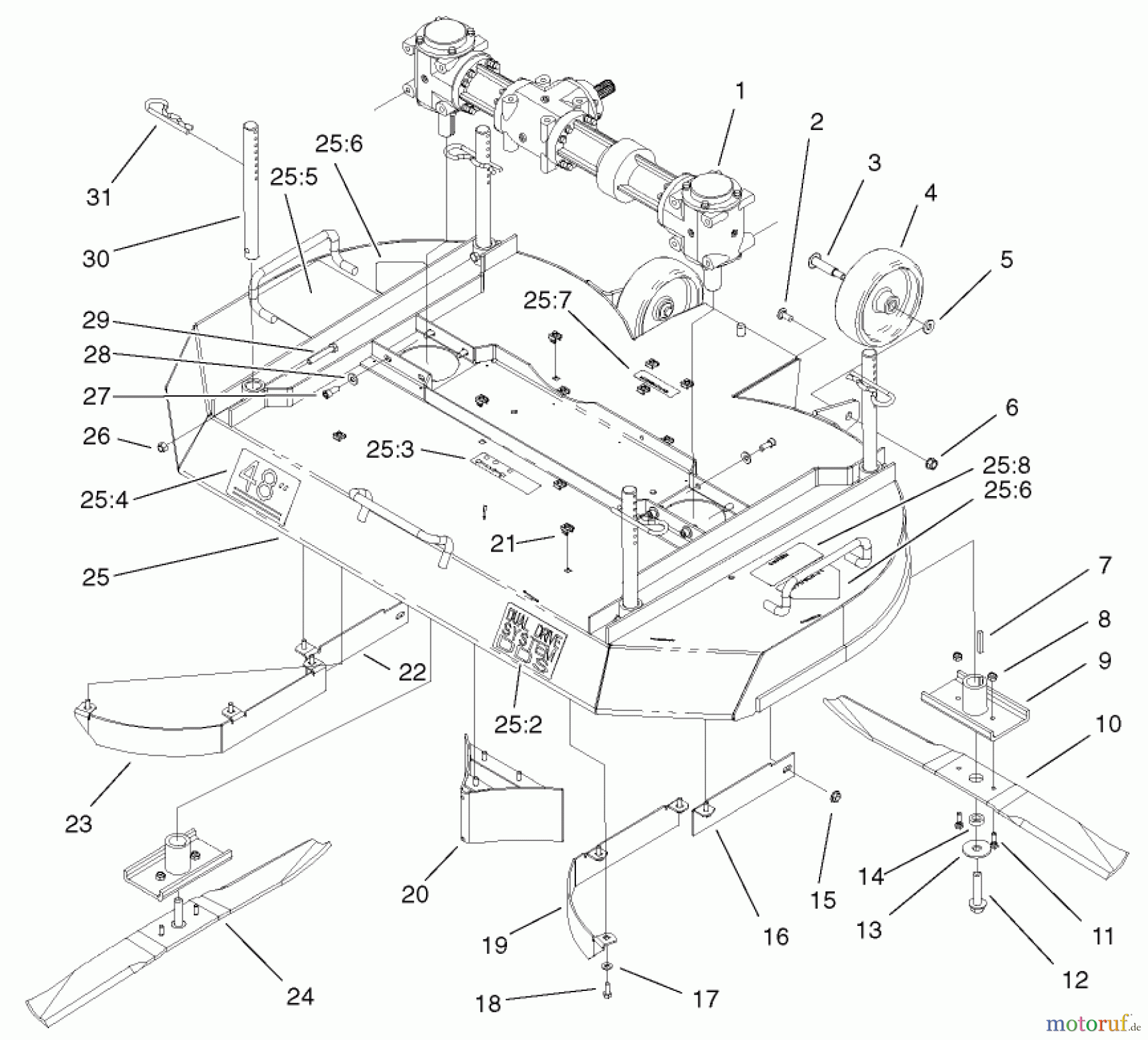  Zerto-Turn Mäher 74187 (Z350) - Toro Z Master 48