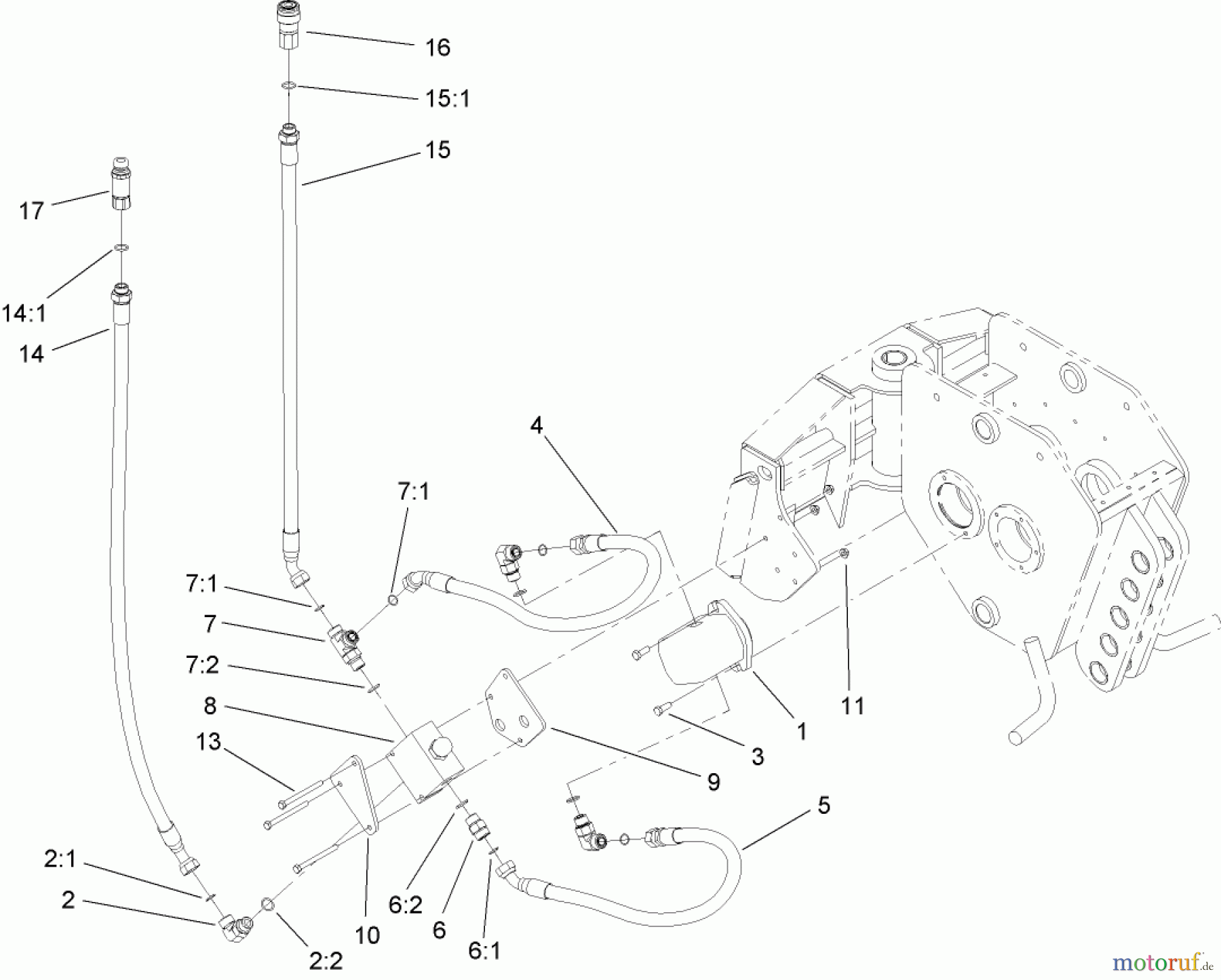  Compact Utility Attachments 22911 - Toro Vibratory Plow, Dingo Compact Utility Loaders (SN: 312000001 - 312999999) (2012) HYDRAULIC ASSEMBLY