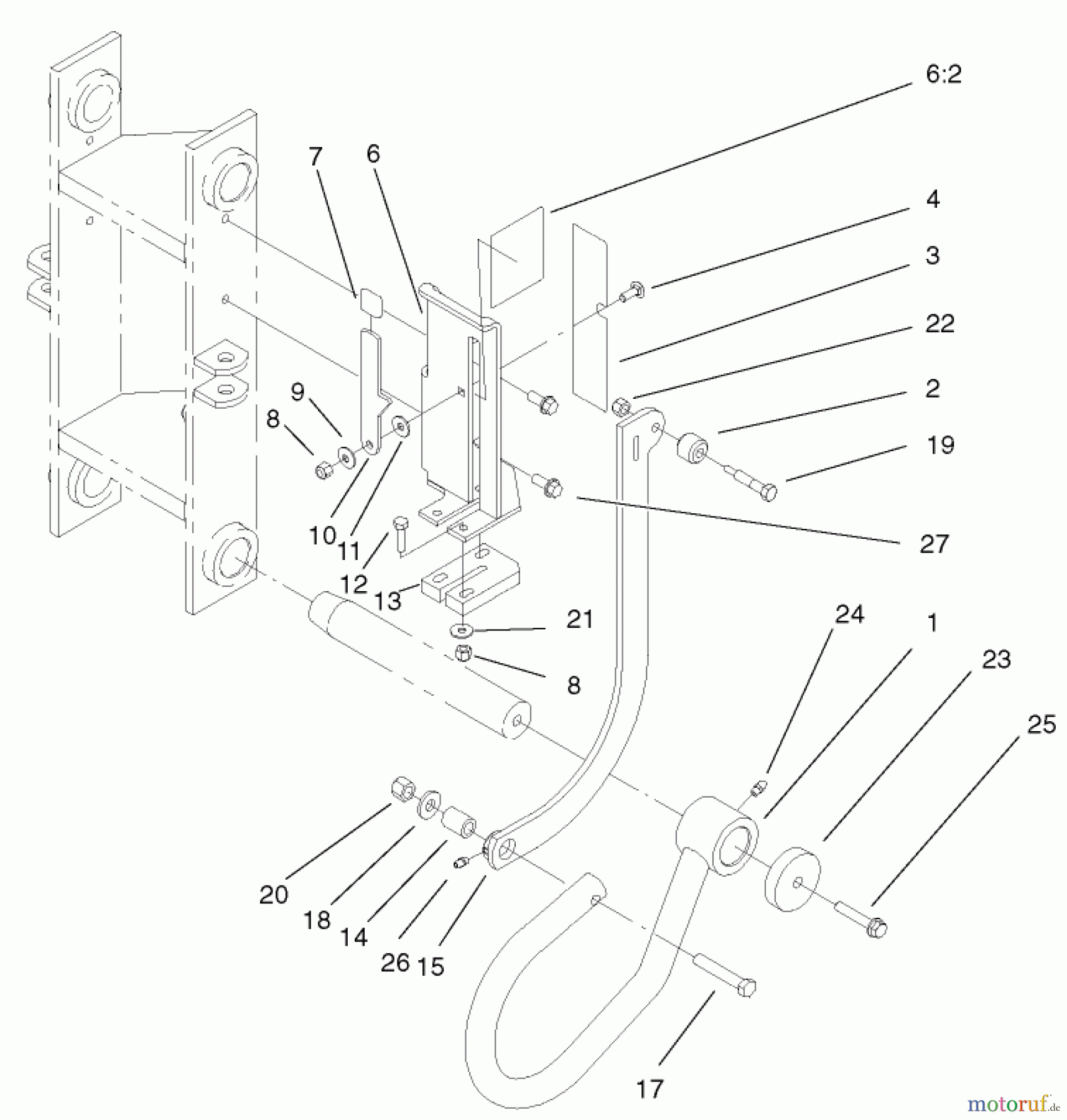  Compact Utility Attachments 22911 - Toro Vibratory Plow, Dingo Compact Utility Loaders (SN: 312000001 - 312999999) (2012) INDICATING LEVER ASSEMBLY