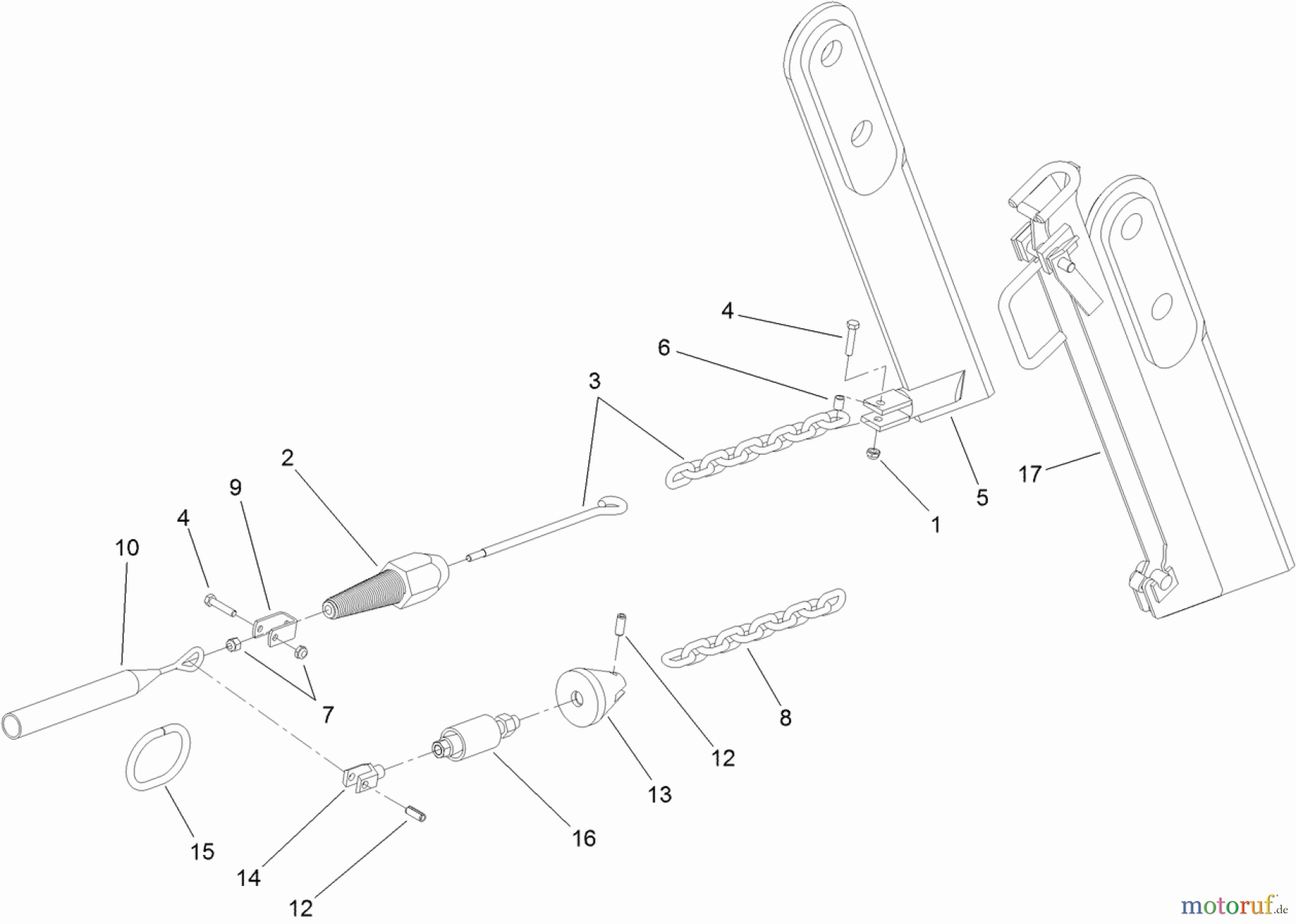  Compact Utility Attachments 22911 - Toro Vibratory Plow, Dingo Compact Utility Loaders (SN: 270000001 - 270999999) (2007) OPTIONAL BLADE AND PULLER ASSEMBLY