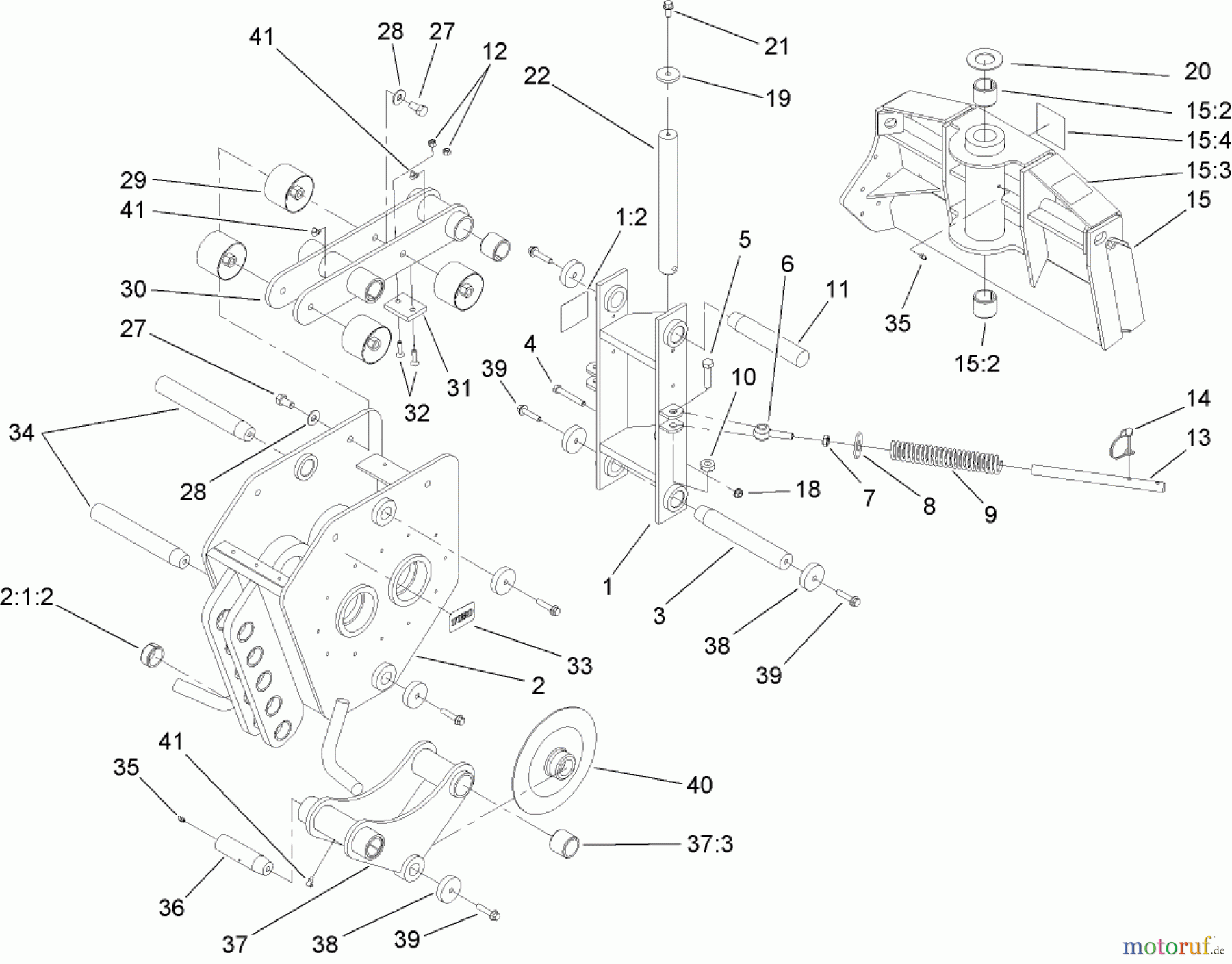  Compact Utility Attachments 22911 - Toro Vibratory Plow, Dingo Compact Utility Loaders (SN: 270000001 - 270999999) (2007) QUICK ATTACH AND FRAME ASSEMBLY