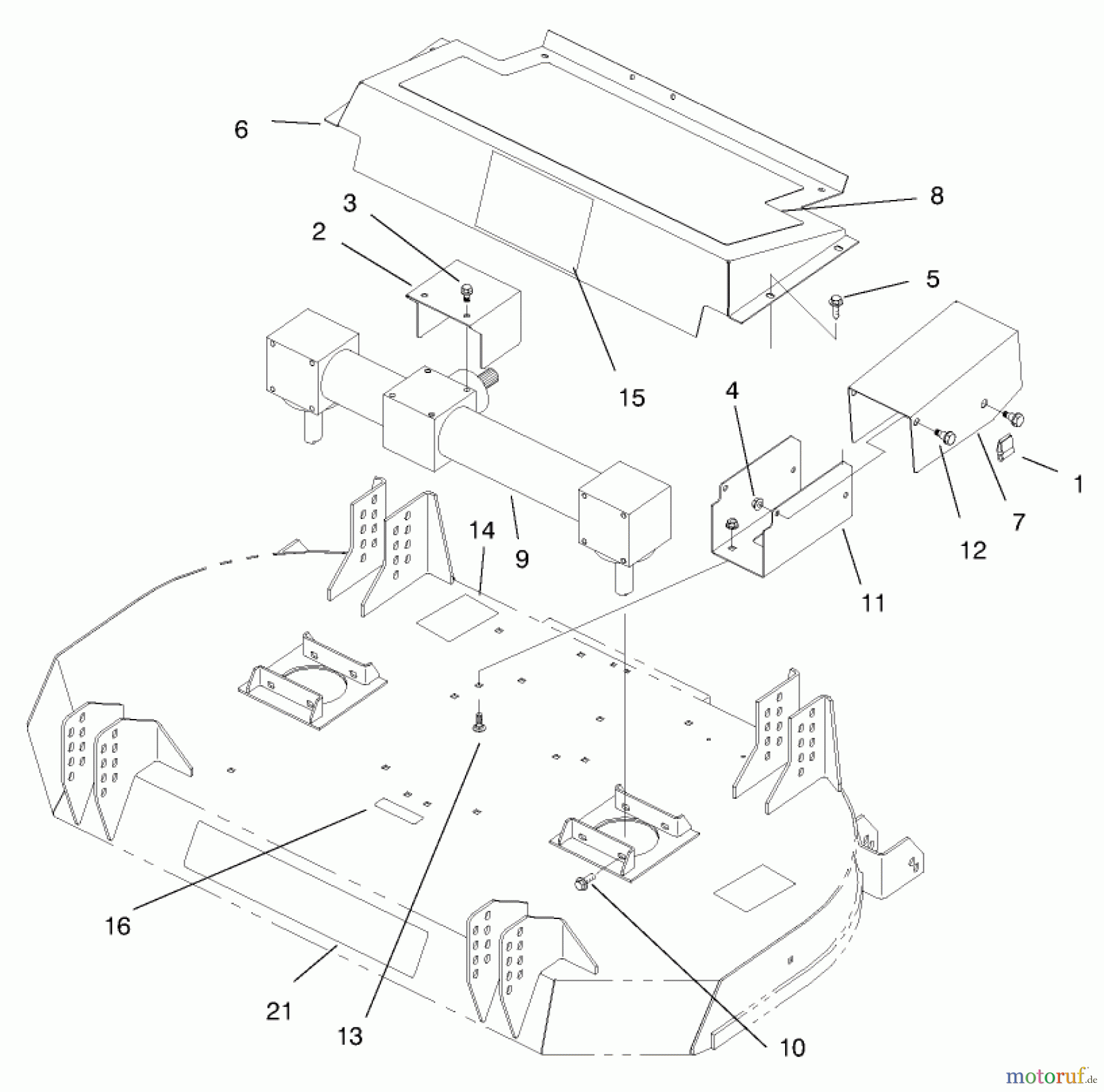  Zerto-Turn Mäher 74191 (Z320) - Toro Z Master 122cm Mower and Bagger (SN: 890160 - 895000) (1998) GEAR BOX AND COVERS