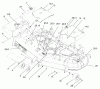 Zerto-Turn Mäher 74198 (Z153) - Toro Z Master Mower, 52" SFS Side Discharge Deck (SN: 210000001 - 210999999) (2001) Ersatzteile 52" DECK ASSEMBLY