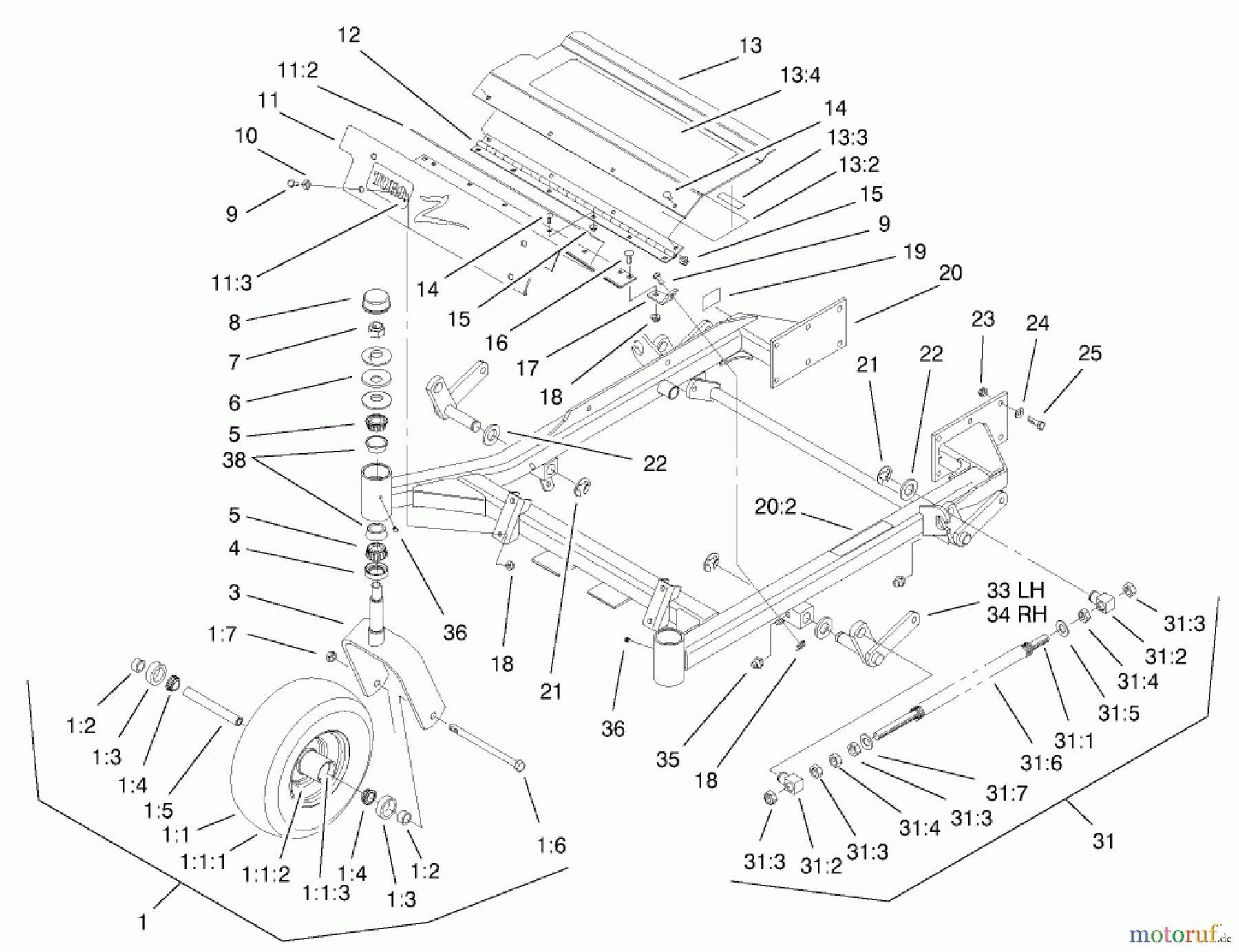  Zerto-Turn Mäher 74198 (Z153) - Toro Z Master Mower, 52