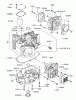 Zerto-Turn Mäher 74198 (Z153) - Toro Z Master Mower, 52" SFS Side Discharge Deck (SN: 220000327 - 220999999) (2002) Ersatzteile CYLINDER/CRANKCASE ASSEMBLY KAWASAKI FH680V-CS10