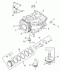 Zerto-Turn Mäher 74199 (Z148) - Toro Z Master Mower, 44" SFS Side Discharge Deck (SN: 230000001 - 230999999) (2003) Ersatzteile CRANKCASE ASSEMBLY KOHLER CV493S-27529