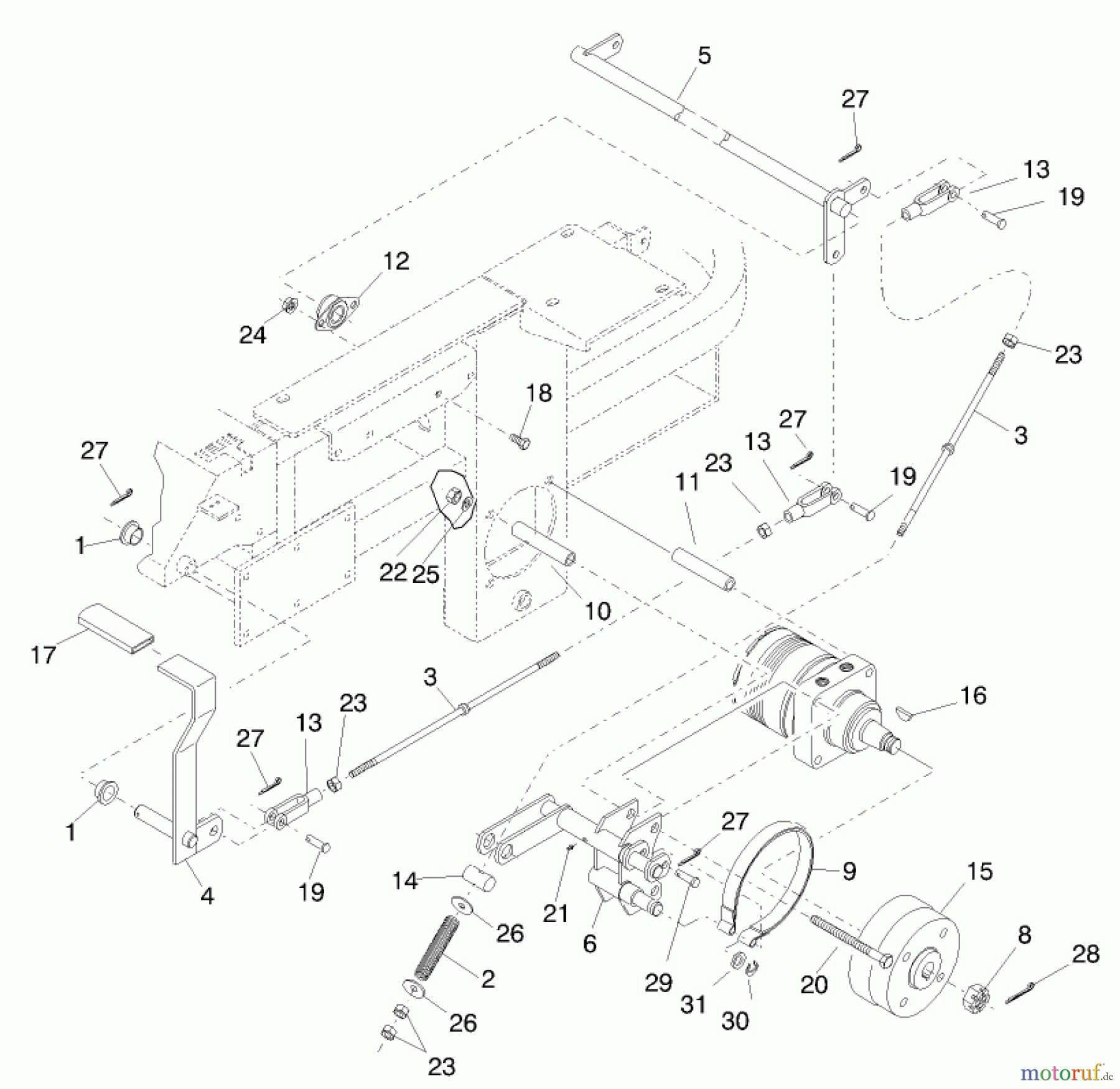  Zerto-Turn Mäher 74200 (Z252) - Toro Z Master Mower (SN: 890001 - 899999) (1998) PARKING BRAKE