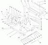 Zerto-Turn Mäher 74202 (Z253) - Toro Z Master Mower, 52" SFS Side Discharge Deck (SN: 990001 - 994000) (1999) Ersatzteile FRONT FRAME ASSEMBLY