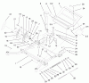 Zerto-Turn Mäher 74203 (Z255) - Toro Z Master Mower, 62" SFS Side Discharge Deck (SN: 200000001 - 200999999) (2000) Ersatzteile FRONT FRAME ASSEMBLY