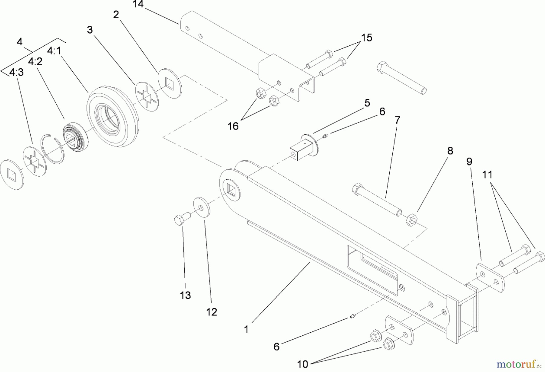  Compact Utility Attachments 22976 - Toro 3ft Trencher Boom TRENCHER BOOM ASSEMBLY