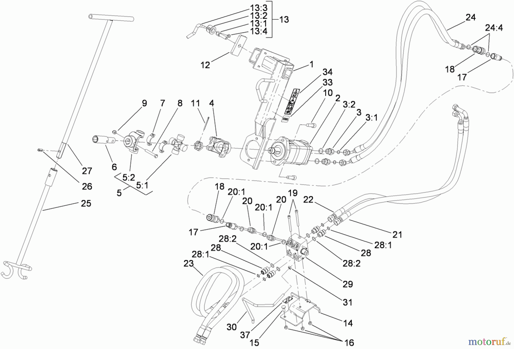  Compact Utility Attachments 22978 - Toro Bore Drive Attachment, TRX Trencher (SN: 311000001 - 311999999) (2011) BORE DRIVE ASSEMBLY