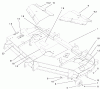 Zerto-Turn Mäher 74209 (Z253) - Toro Z Master Mower, 62" SFS Side Discharge Deck (SN: 0000001 - 0000999) (2000) Ersatzteile DECK, DEFLECTOR AND ROLLER ASSEMBLY
