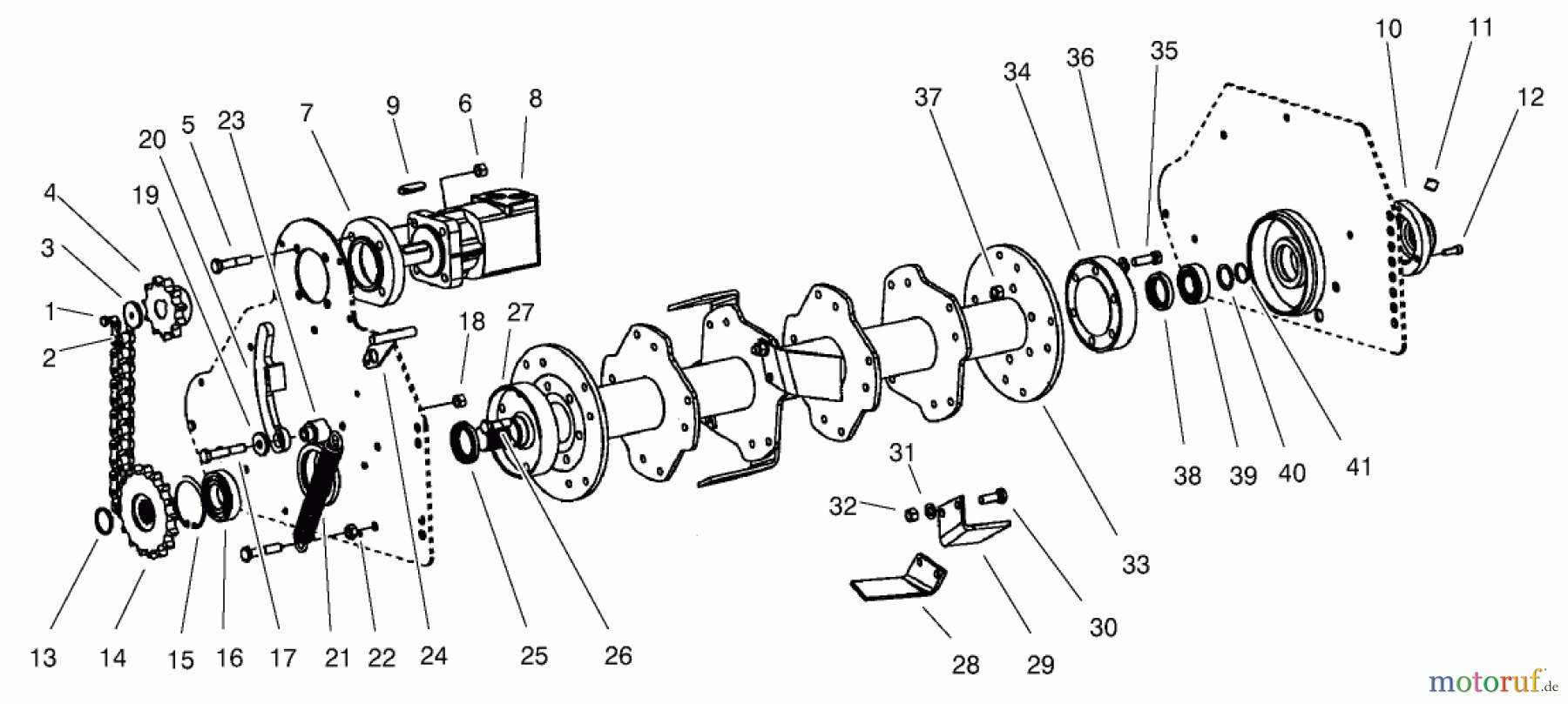  Compact Utility Attachments 23101 - Toro Soil Cultivator, Compact Utility Loaders (SN: 210000001 - 210999999) (2001) DRIVE ASSEMBLY