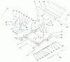 Zerto-Turn Mäher 74213 (Z287L) - Toro Z Master Mower, 62" SFS Side Discharge Deck (SN: 210000001 - 210999999) (2001) Ersatzteile FRONT FRAME ASSEMBLY