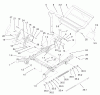 Zerto-Turn Mäher 74213 (Z287L) - Toro Z Master Mower, 62" SFS Side Discharge Deck (SN: 220000001 - 220999999) (2002) Ersatzteile FRONT FRAME ASSEMBLY