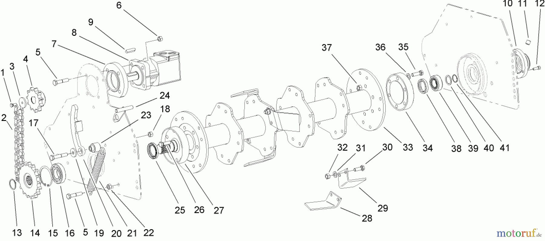  Compact Utility Attachments 23101 - Toro Soil Cultivator, Compact Utility Loaders (SN: 240000001 - 240999999) (2004) DRIVE ASSEMBLY