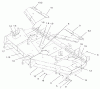 Zerto-Turn Mäher 74213 (Z287L) - Toro Z Master Mower, 62" SFS Side Discharge Deck (SN: 230000001 - 230006000) (2003) Ersatzteile DECK, DECAL AND WHEEL ASSEMBLY