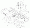 Zerto-Turn Mäher 74214 (Z287L) - Toro Z Master Mower, 72" SFS Side Discharge Deck (SN: 210000001 - 210999999) (2001) Ersatzteile BELTS AND IDLER ARM ASSEMBLY