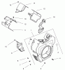 Zerto-Turn Mäher 74226 (Z255) - Toro Z Master Mower, 62" SFS Side Discharge Deck (SN: 210000001 - 210002100) (2001) Ersatzteile BLOWER HOUSING AND BAFFLE (ENGINE: KOHLER CH25S PS-68606)