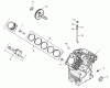 Zerto-Turn Mäher 74226 (Z255) - Toro Z Master Mower, 62" SFS Side Discharge Deck (SN: 210002101 - 210999999) (2001) Ersatzteile CRANKCASE ASSEMBLY - GROUP 2 KOHLER CH25S-68695