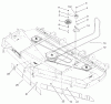 Zerto-Turn Mäher 74227 (Z255) - Toro Z Master Mower, 72" SFS Side Discharge Deck (SN: 210000001 - 210999999) (2001) Ersatzteile BELT AND IDLER ARM ASSEMBLY