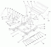 Zerto-Turn Mäher 74227 (Z255) - Toro Z Master Mower, 72" SFS Side Discharge Deck (SN: 210000001 - 210999999) (2001) Ersatzteile FRONT FRAME ASSEMBLY