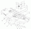 Zerto-Turn Mäher 74232 (Z257) - Toro Z Master Mower, 72" SFS Side Discharge Deck (SN: 230000001 - 230006000) (2003) Ersatzteile BELT AND IDLER ARM ASSEMBLY