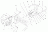 Zerto-Turn Mäher 74234 (Z255) - Toro Z Master Mower, 62" SFS Side Discharge Deck (SN: 220000001 - 220999999) (2002) Ersatzteile ENGINE AND CLUTCH ASSEMBLY