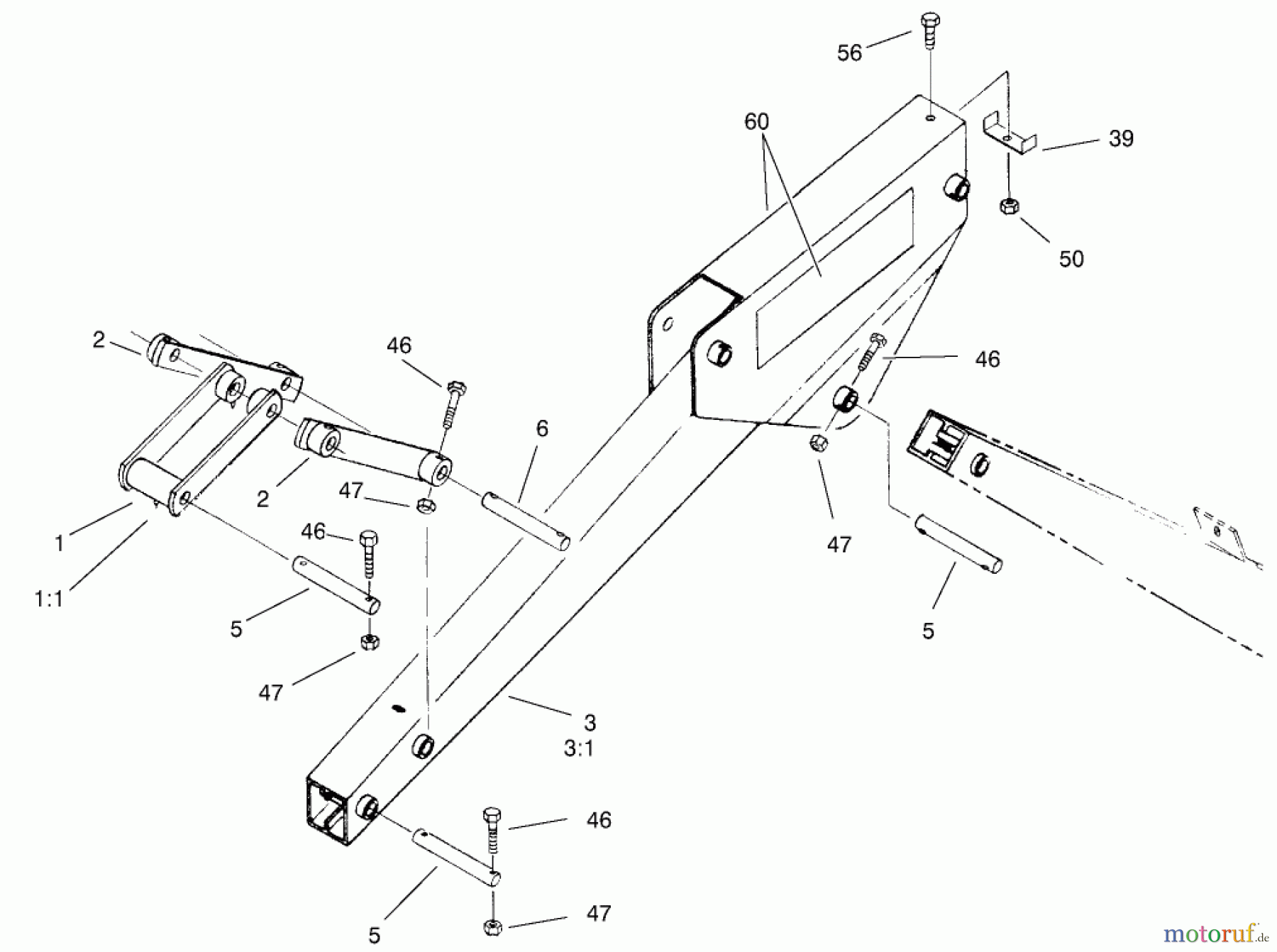  Compact Utility Attachments 23160 - Toro Backhoe, Dingo Compact Utility Loader (SN: 200000001 - 200999999) (2000) CROWD ARM AND LINKAGE ASSEMBLY