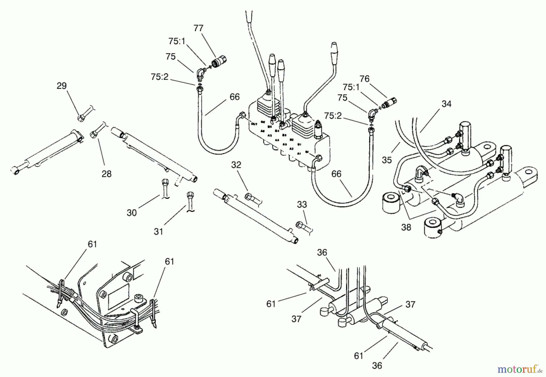  Compact Utility Attachments 23160 - Toro Backhoe, Dingo Compact Utility Loader (SN: 210000001 - 210999999) (2001) HYDRAULICS ASSEMBLY