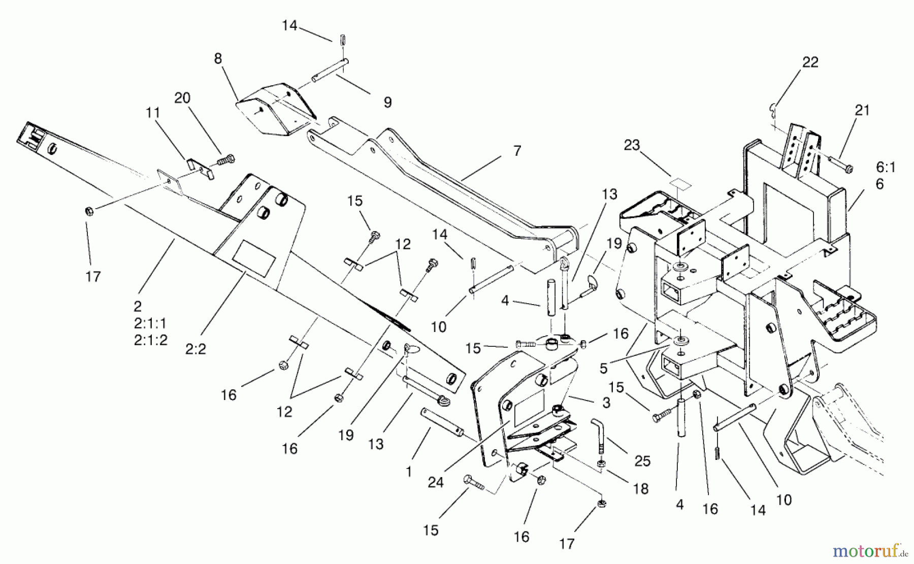  Compact Utility Attachments 23160 - Toro Backhoe, Dingo Compact Utility Loader (SN: 240000146 - 240999999) (2004) FRAME, BOOM AND STABILIZER ASSEMBLY