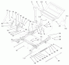 Zerto-Turn Mäher 74240 (Z286E) - Toro Z Master Mower, 62" SFS Side Discharge Deck (SN: 210000001 - 210999999) (2001) Ersatzteile FRONT FRAME ASSEMBLY