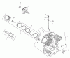 Zerto-Turn Mäher 74240 (Z286E) - Toro Z Master Mower, 62" SFS Side Discharge Deck (SN: 220000001 - 220999999) (2002) Ersatzteile GROUP 2-CRANKCASE ASSEMBLY KOHLER CH26S-78518