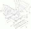 Zerto-Turn Mäher 74241 (Z286E) - Toro Z Master Mower, 72" SFS Side Discharge Deck (SN: 210000001 - 210999999) (2001) Ersatzteile FRONT FRAME ASSEMBLY