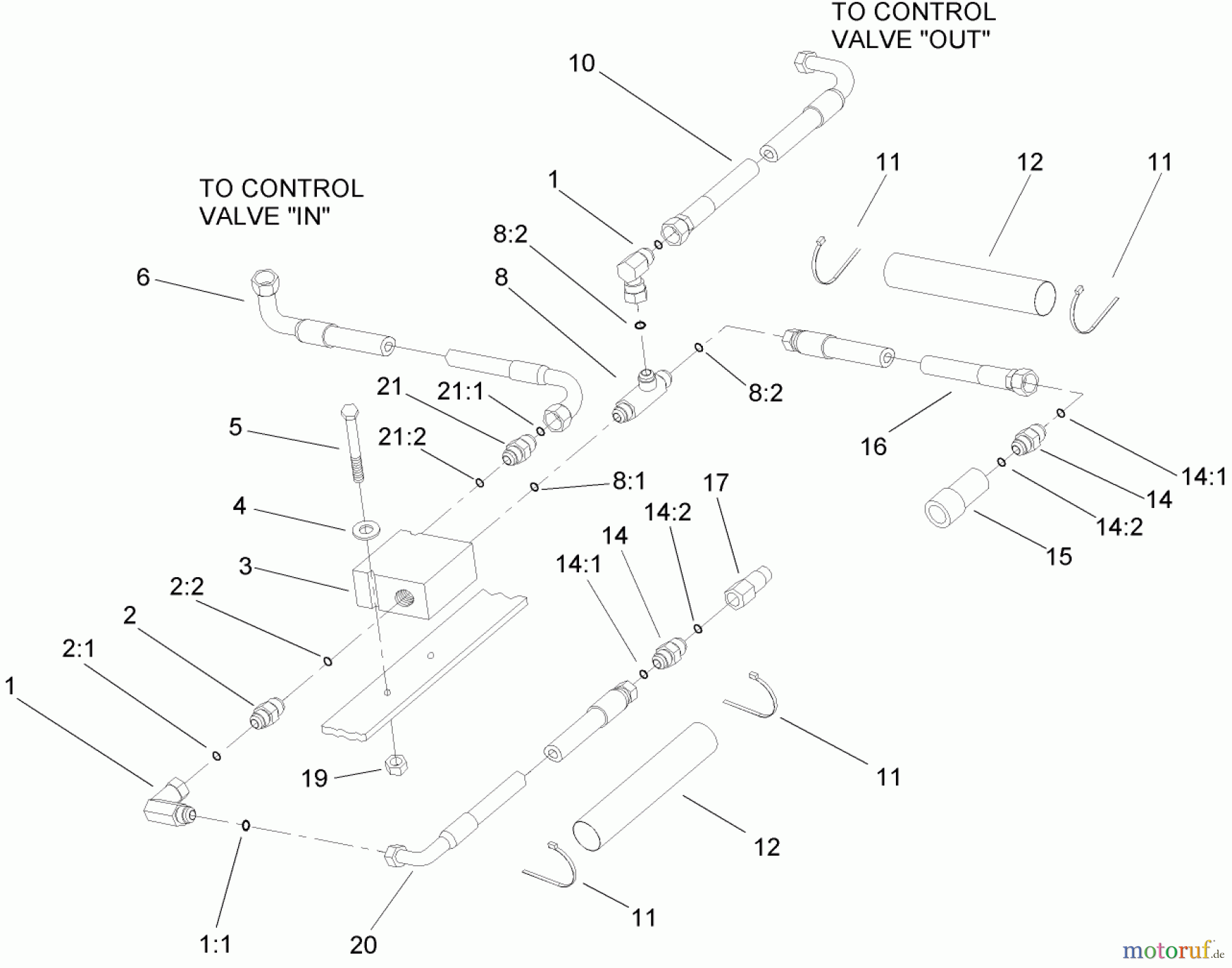  Compact Utility Attachments 23163 - Toro Backhoe, Dingo Compact Utility Loader (SN: 250000001 - 250999999) (2005) AUXILIARY HYDRAULIC CONNECTION ASSEMBLY