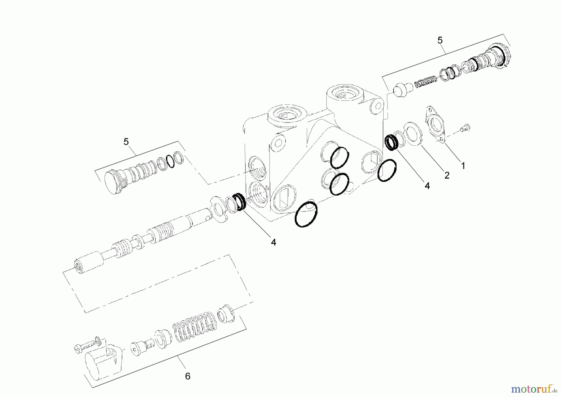  Compact Utility Attachments 23163 - Toro Backhoe, Dingo Compact Utility Loader (SN: 280000001 - 280999999) (2008) VALVE SECTION ASSEMBLY NO. 108-5694