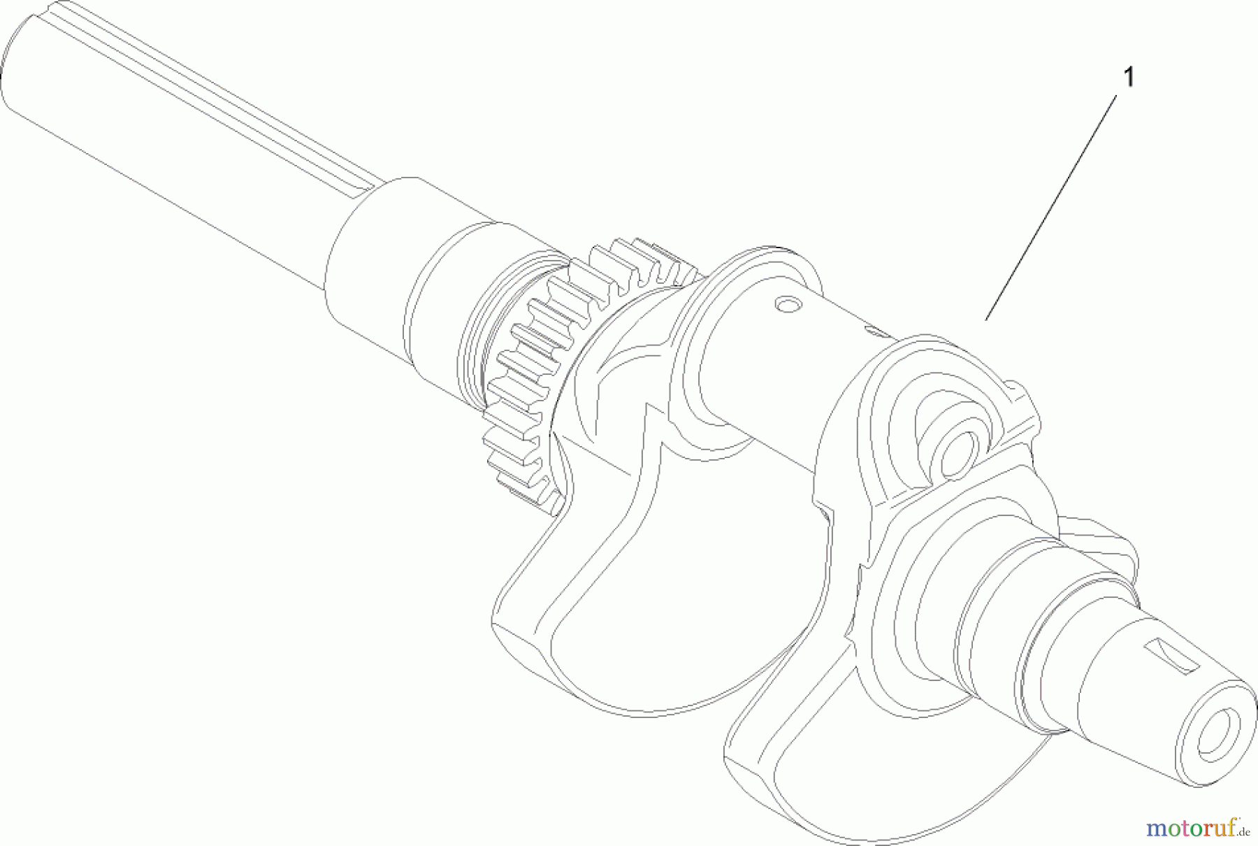  Zerto-Turn Mäher 74246TE (Z557) - Toro Z Master Mower, 152cm TURBO FORCE Side Discharge Deck (SN: 260000001 - 260999999) (2006) CRANKSHAFT ASSEMBLY KOHLER CH740 0075