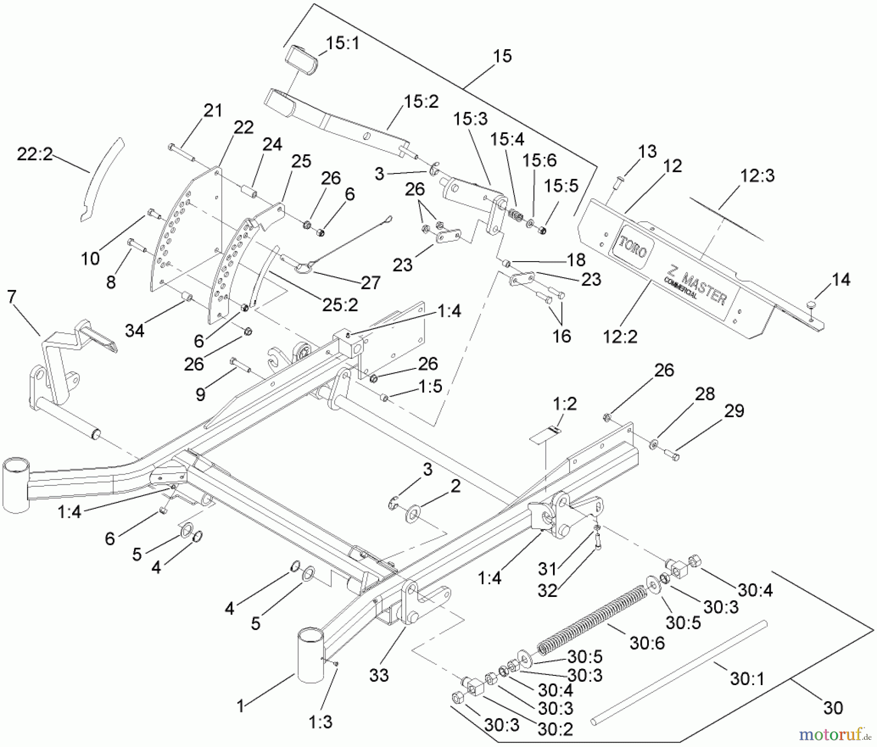  Zerto-Turn Mäher 74253 (Z589) - Toro Z Master Mower, 60