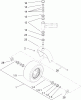 Zerto-Turn Mäher 74254 (Z580) - Toro Z Master Mower, 72" TURBO FORCE Side Discharge Deck (SN: 290000001 - 290999999) (2009) Ersatzteile FORK AND CASTER WHEEL ASSEMBLY